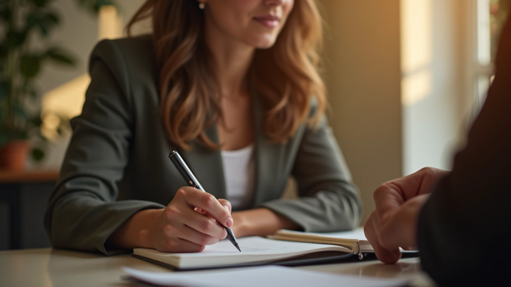 Mulher em sessão de coaching